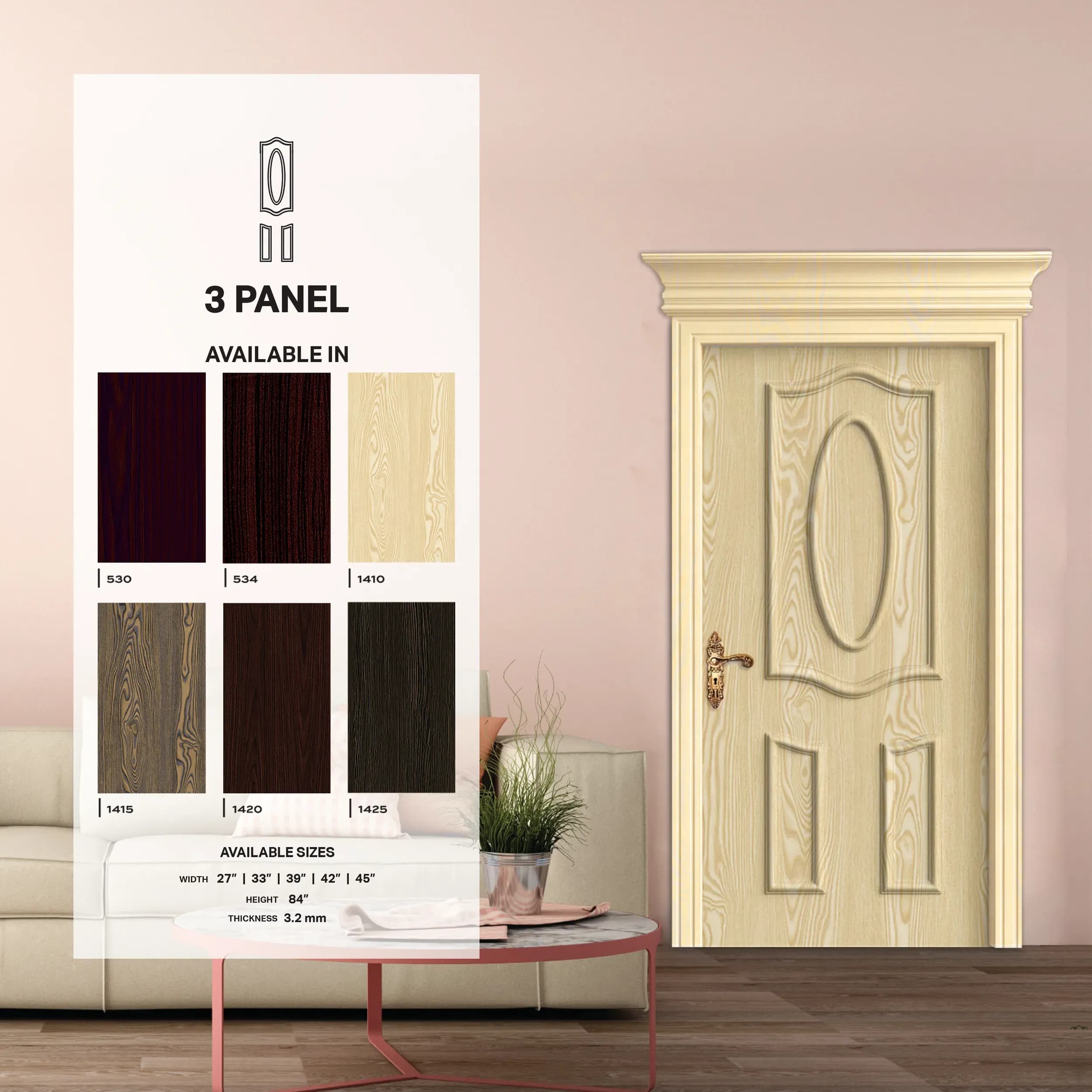 Pale Oak/Champagne Cream
